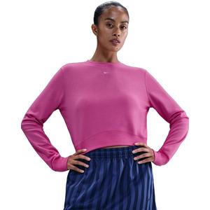 Nike Women's Sportswear Chill Terry Crew-Neck French Terry Sweatshirt -Pink