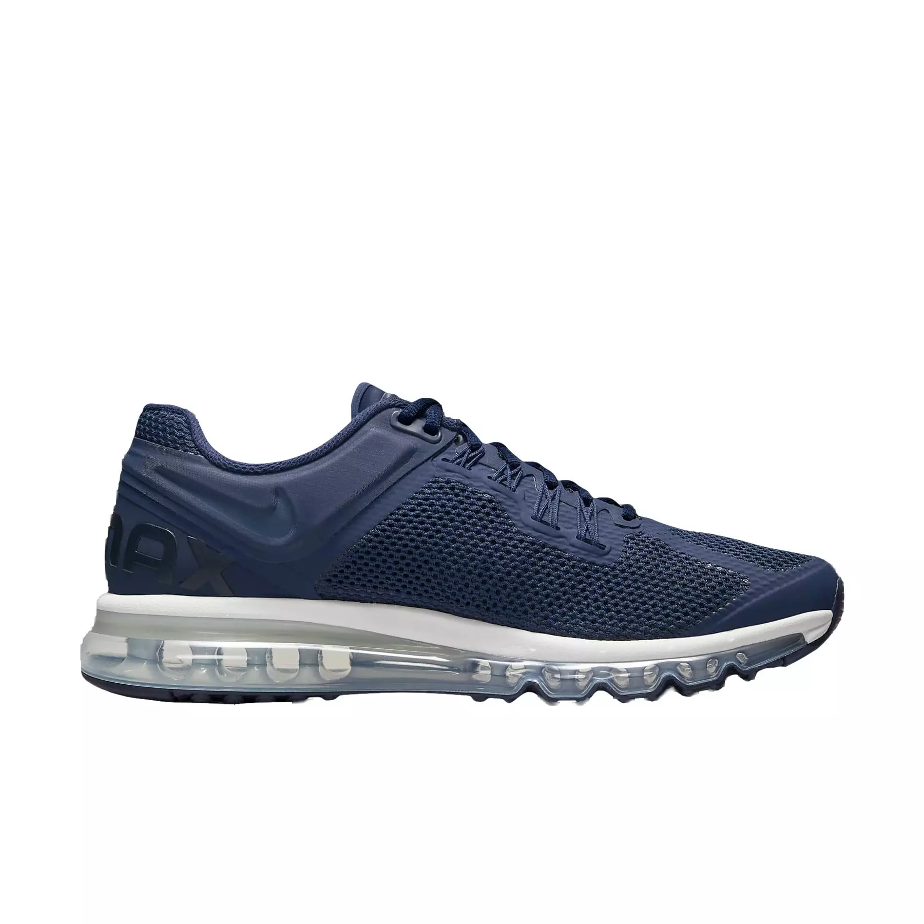 Nike Air Max 2013 "College Navy/Summit White/Metallic Silver/Dark Obsidian" Men's Shoe - NAVY/WHITE/SILVER/BLUE
