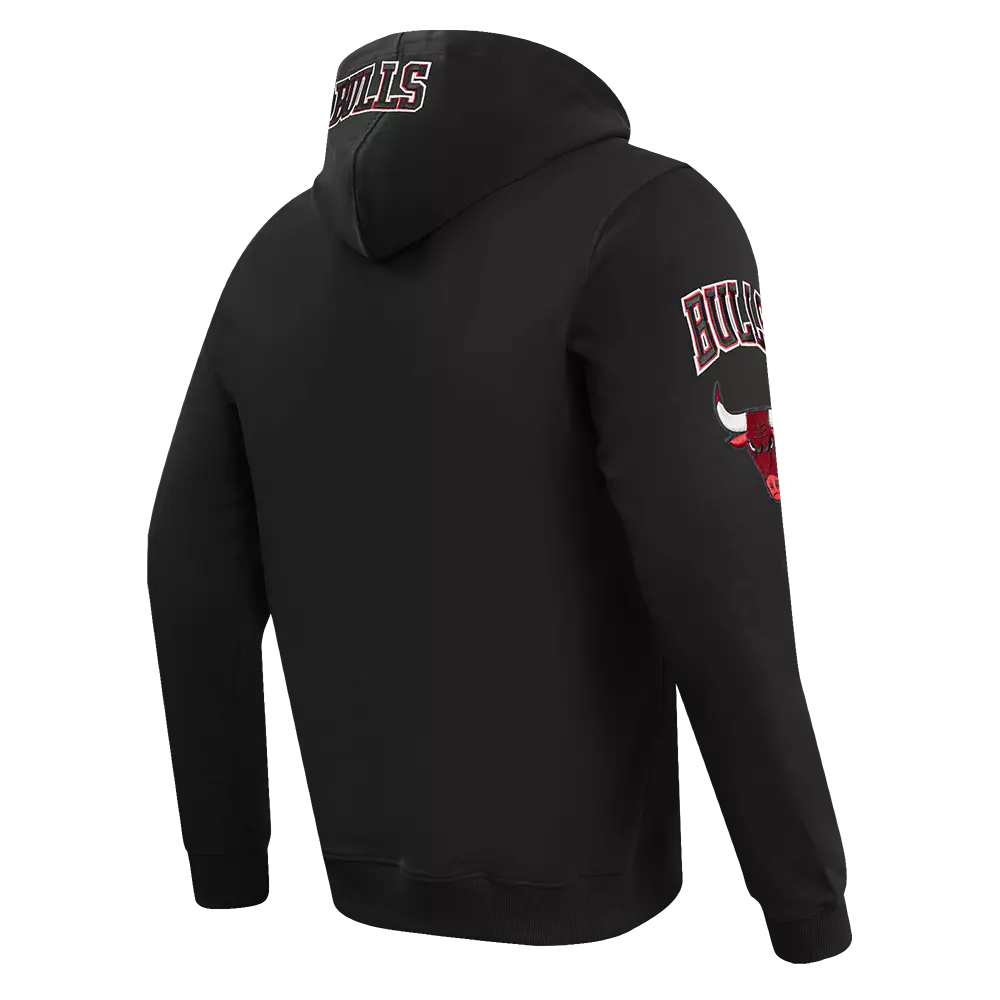 Pro Standard Men's NBA Chicago Bulls Old English PO Hoodie -Black - BLACK