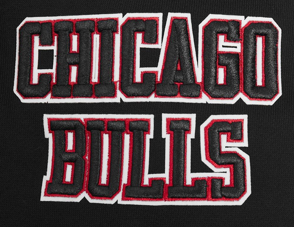 Pro Standard Men's NBA Chicago Bulls Old English PO Hoodie - Black - BLACK Thumbnail View 6