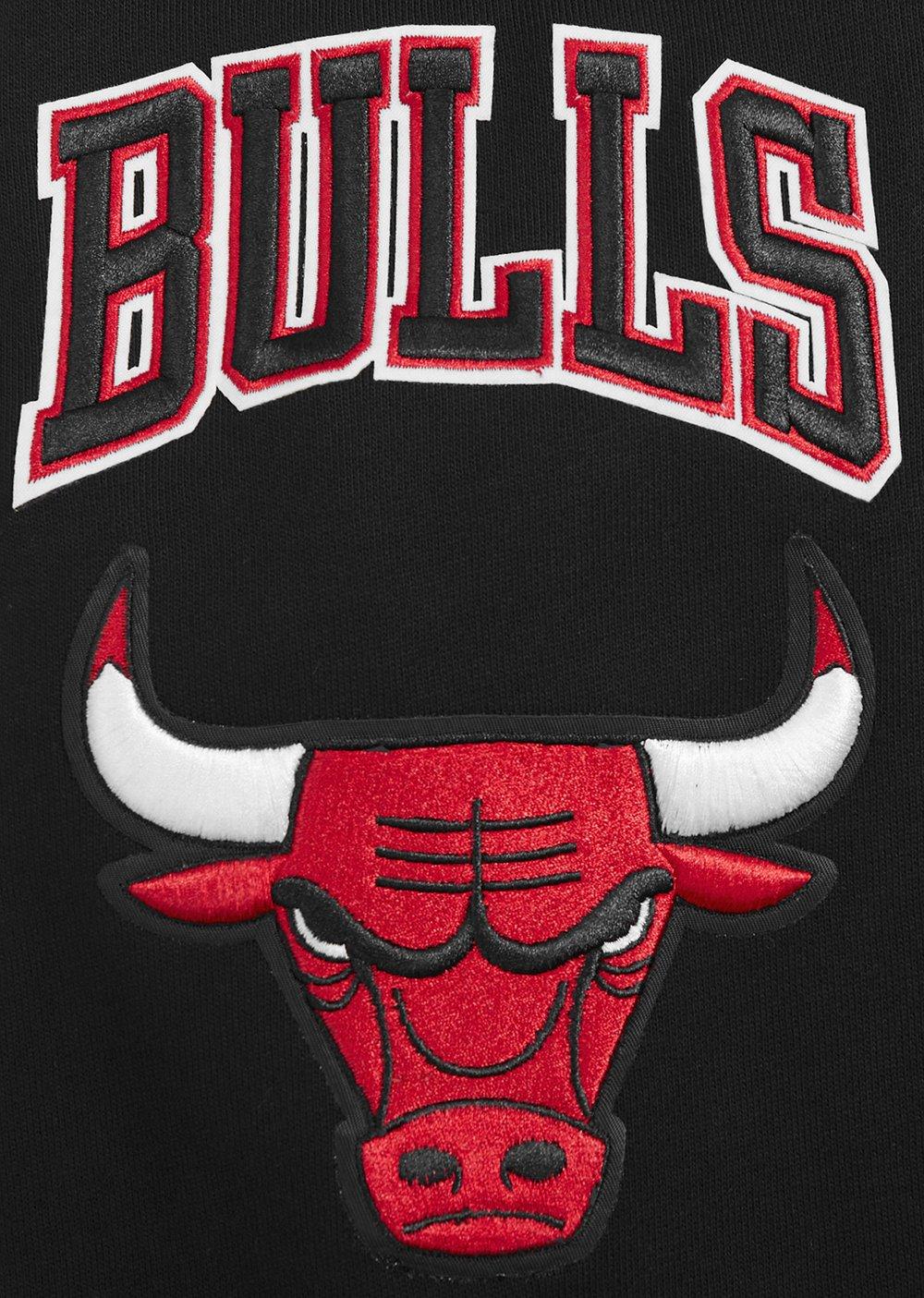 Pro Standard Men's NBA Chicago Bulls Old English PO Hoodie -Black - BLACK Thumbnail View 7