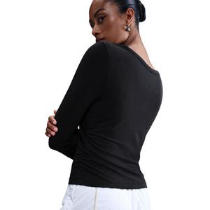 Nike Women's Sportswear Chill Knit Long-Sleeve Top -Black