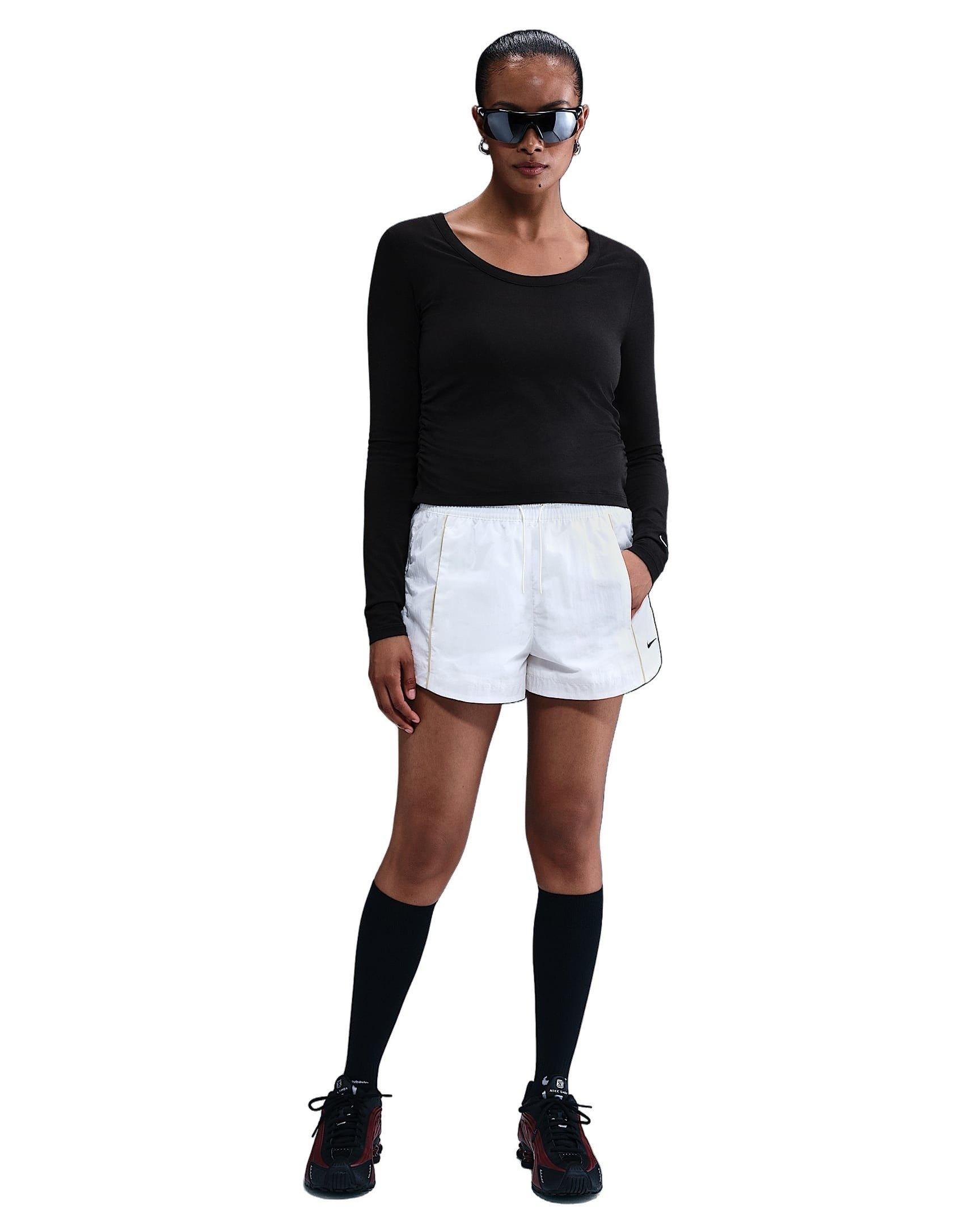 Nike Women's Sportswear Chill Knit Long-Sleeve Top - Black - BLACK Thumbnail View 4