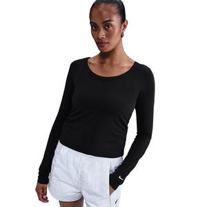 Nike Women's Sportswear Chill Knit Long-Sleeve Top -Black