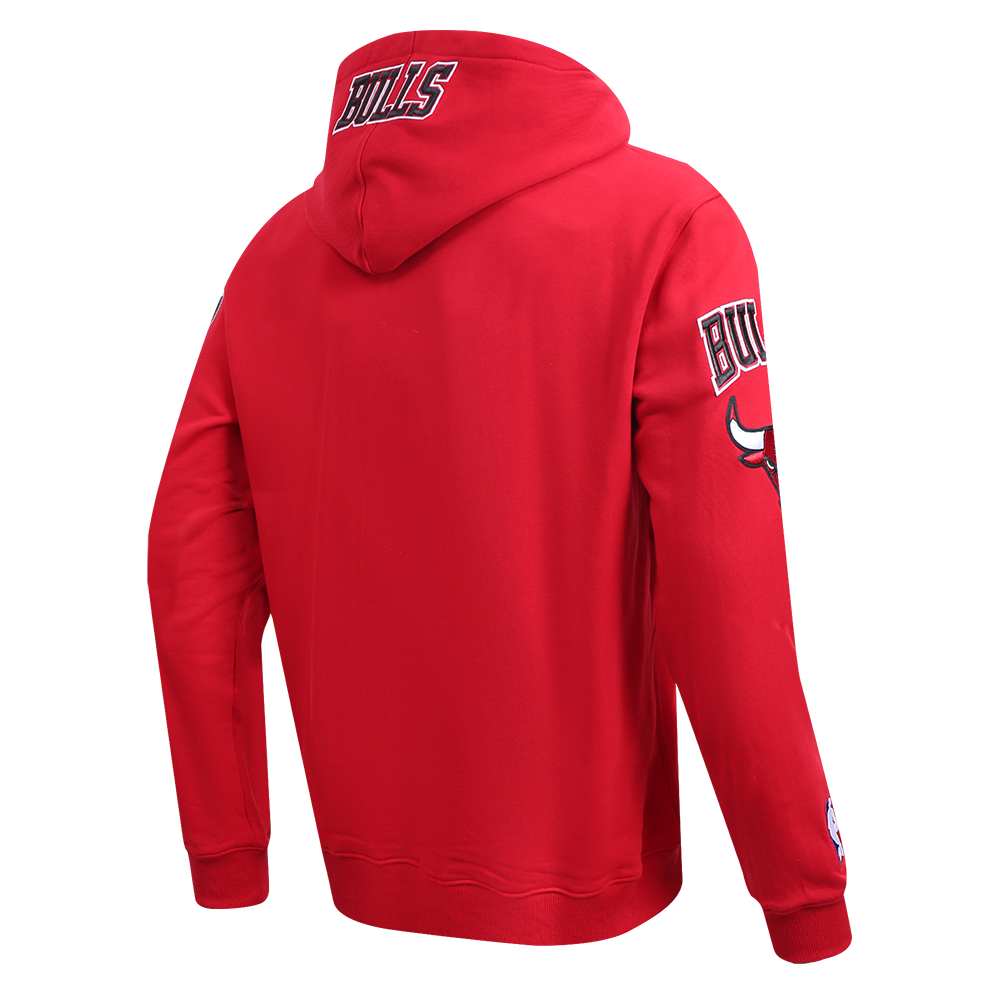 Pro Standard Men's NBA Chicago Bulls Old English PO Hoodie -Red - RED Thumbnail View 4