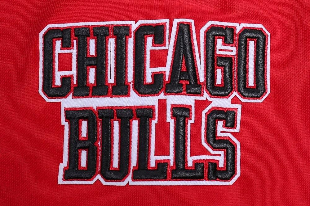 Pro Standard Men's NBA Chicago Bulls Old English PO Hoodie - Red - RED Thumbnail View 6