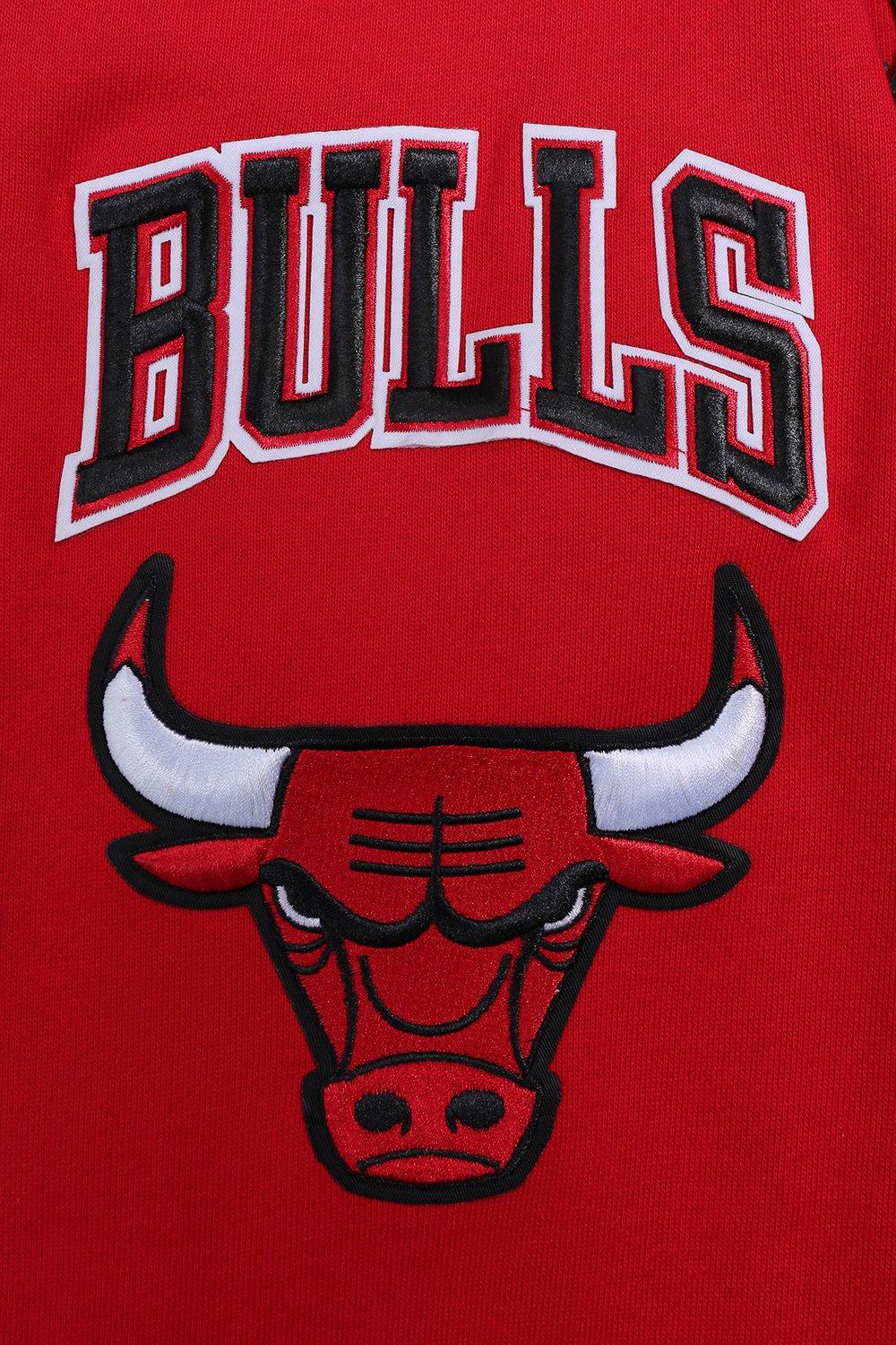 Pro Standard Men's NBA Chicago Bulls Old English PO Hoodie -Red - RED Thumbnail View 7