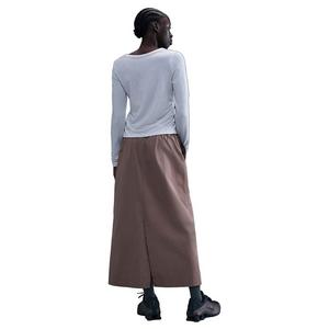 Nike Women's Sportswear Chill Knit Long-Sleeve Top -Birch Brown