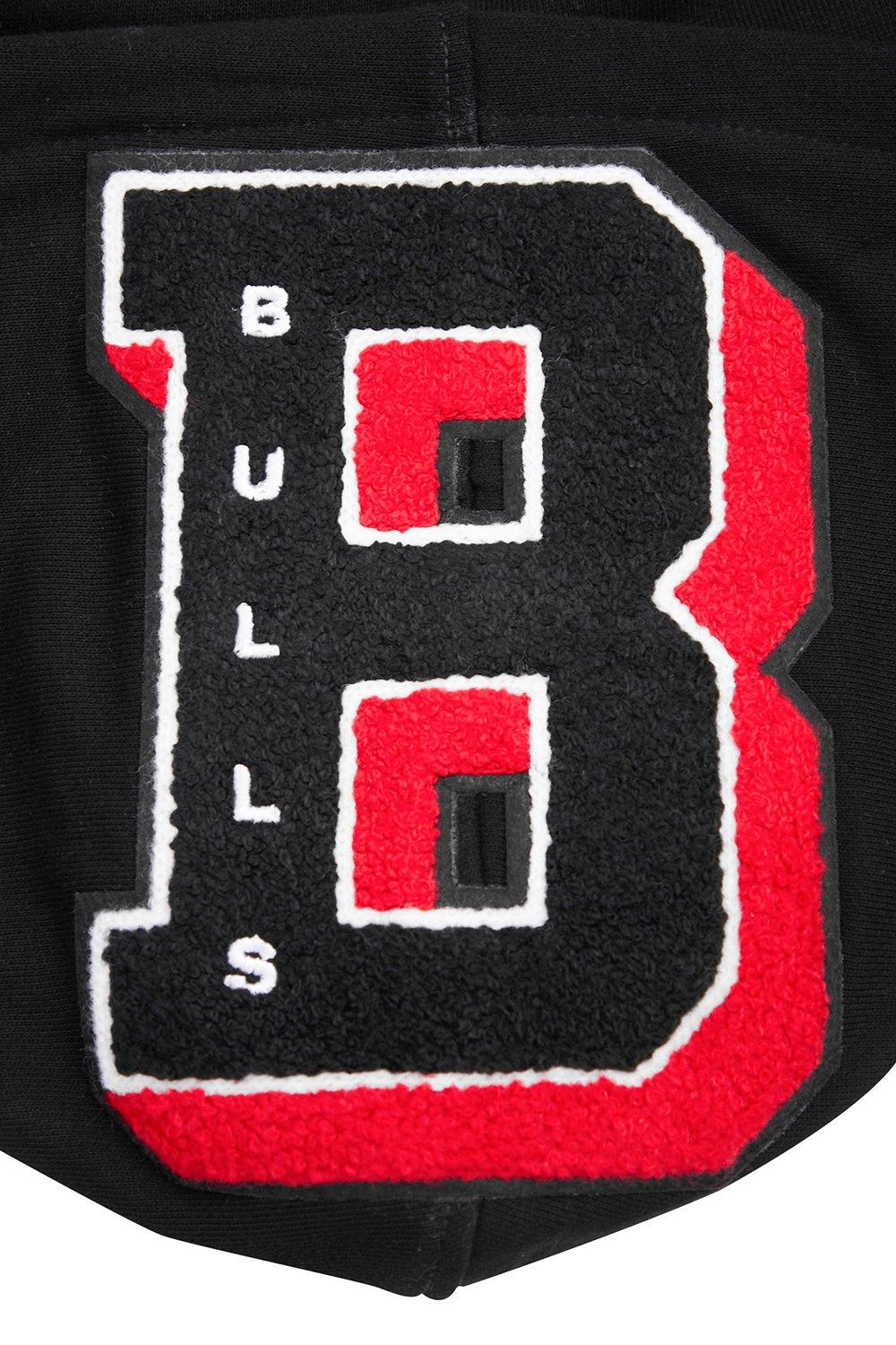 Pro Standard Men's NBA Chicago Bulls Mashup Rib PO Hoodie -Black/Red - BLACK/RED Thumbnail View 5