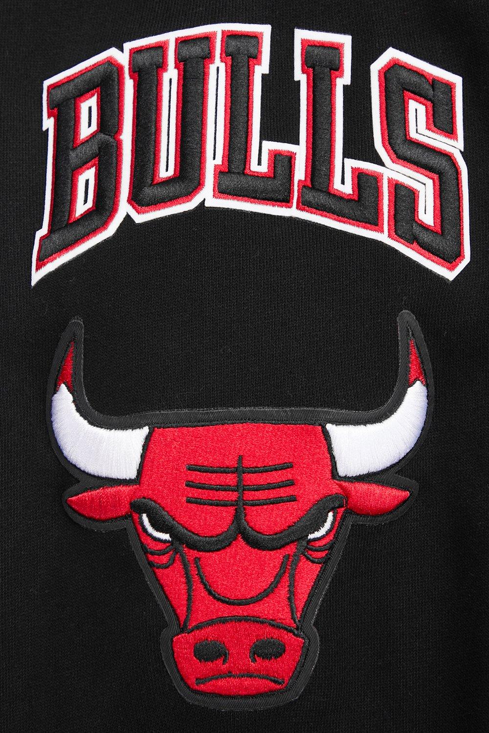 Pro Standard Men's NBA Chicago Bulls Mashup Rib PO Hoodie - Black/Red - BLACK/RED Thumbnail View 7