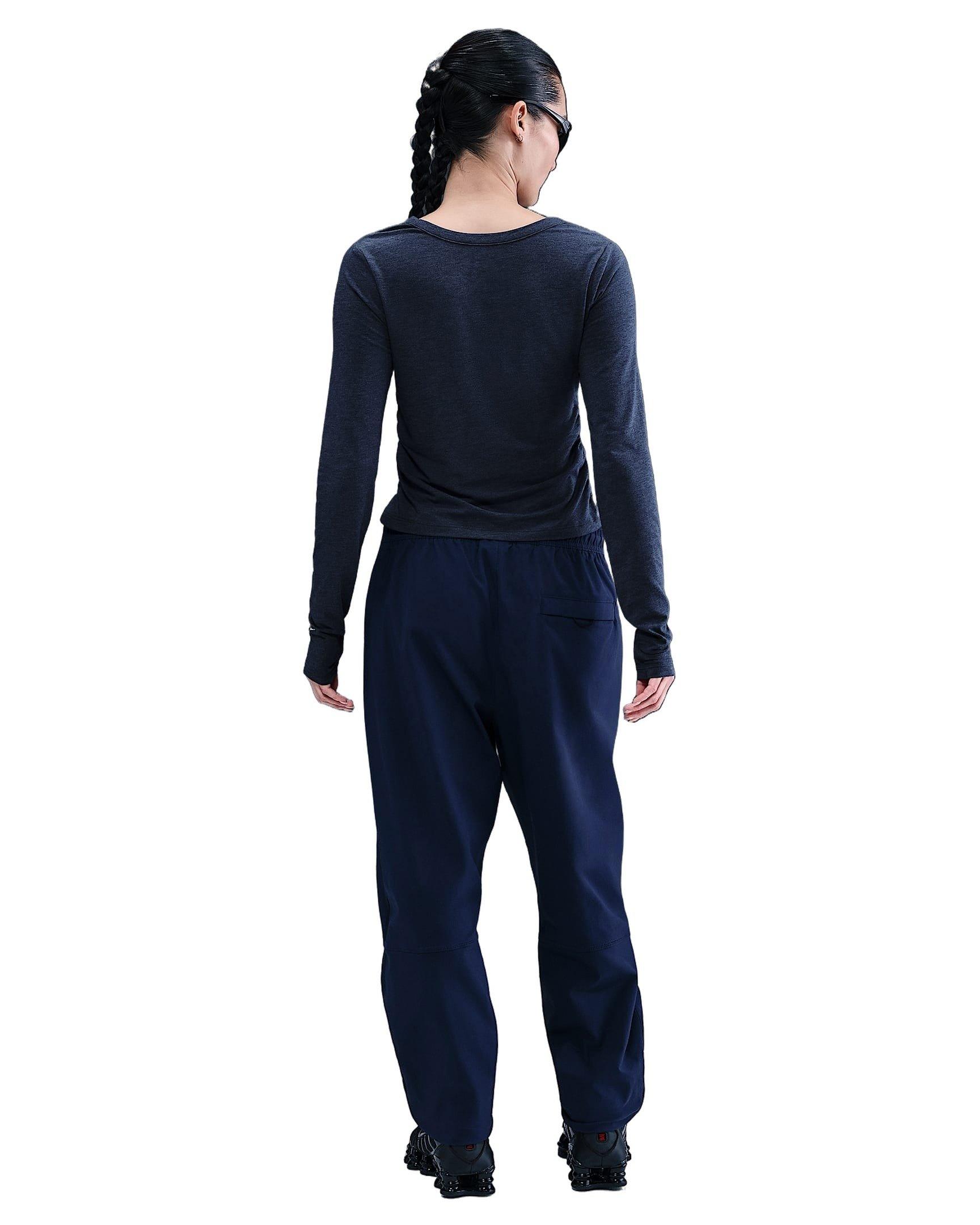 Nike Women's Sportswear Chill Knit Long-Sleeve Top - Navy - NAVY Thumbnail View 5