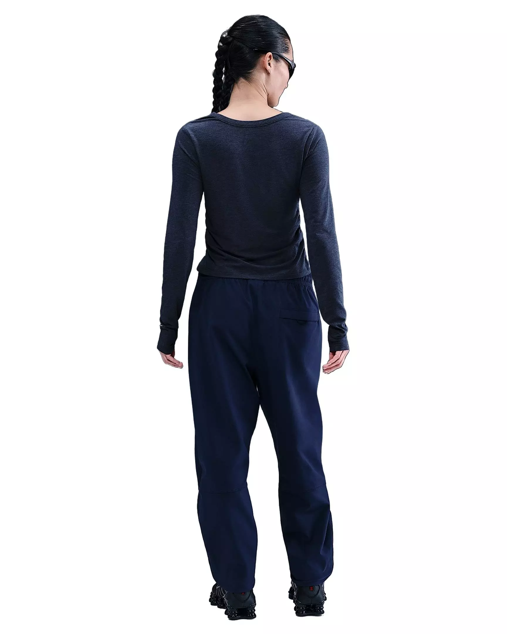 Nike Women's Sportswear Chill Knit Long-Sleeve Top - Navy - NAVY