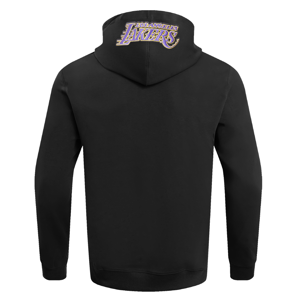 Pro Standard Men's NBA Los Angeles Lakers Old English PO Hoodie - Black - BLACK Thumbnail View 2