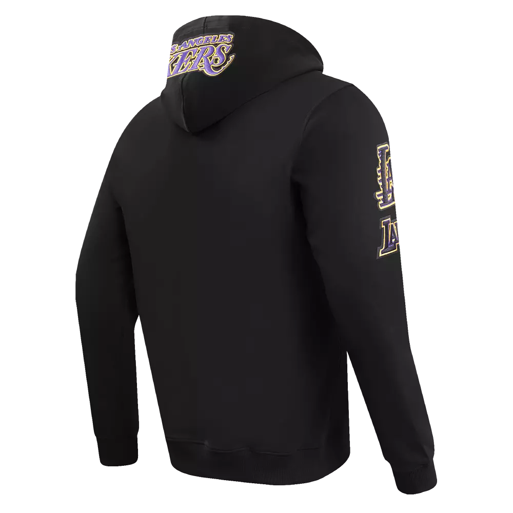 Pro Standard Men's NBA Los Angeles Lakers Old English PO Hoodie - Black - BLACK
