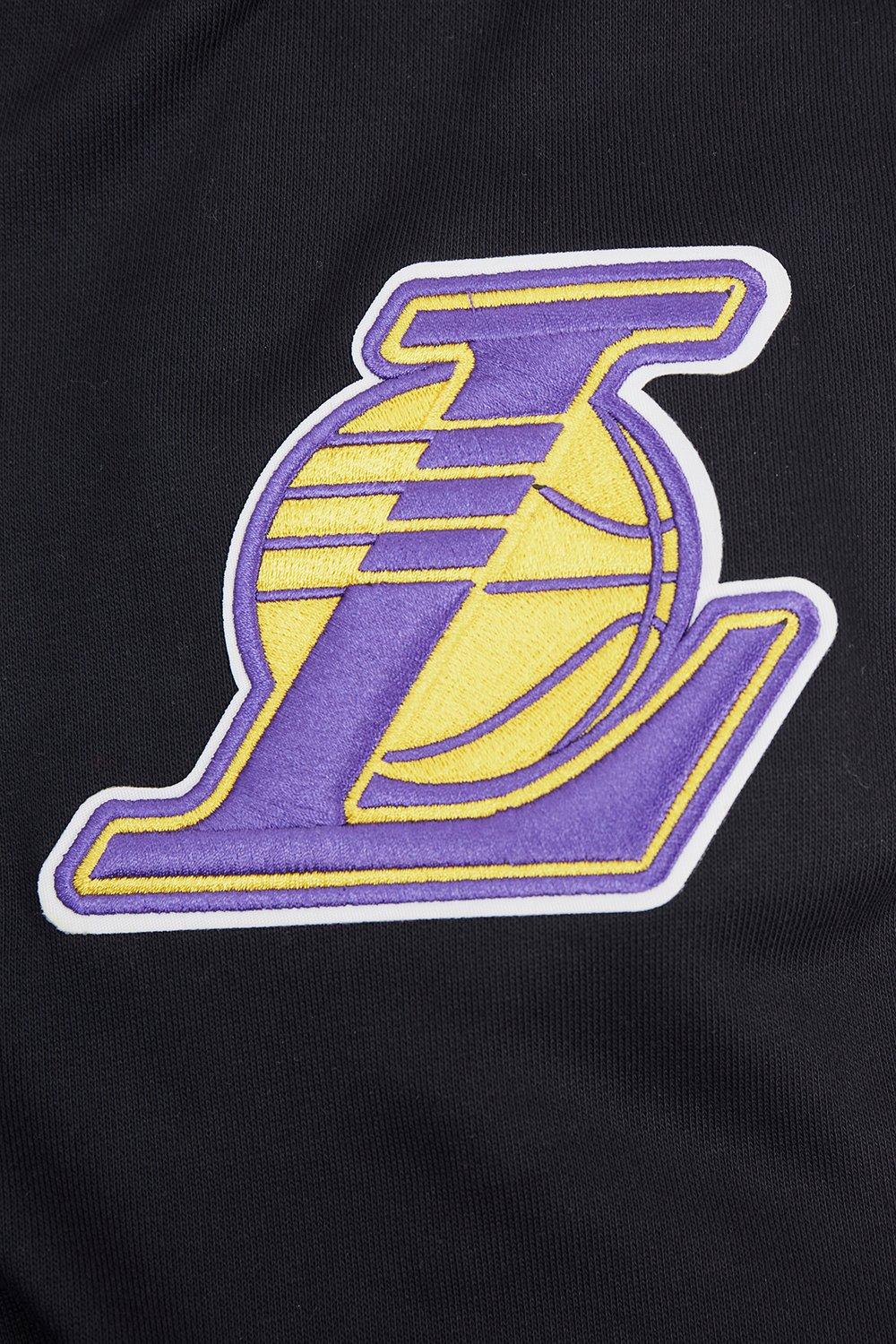 Pro Standard Men's NBA Los Angeles Lakers Old English PO Hoodie - Black - BLACK Thumbnail View 7