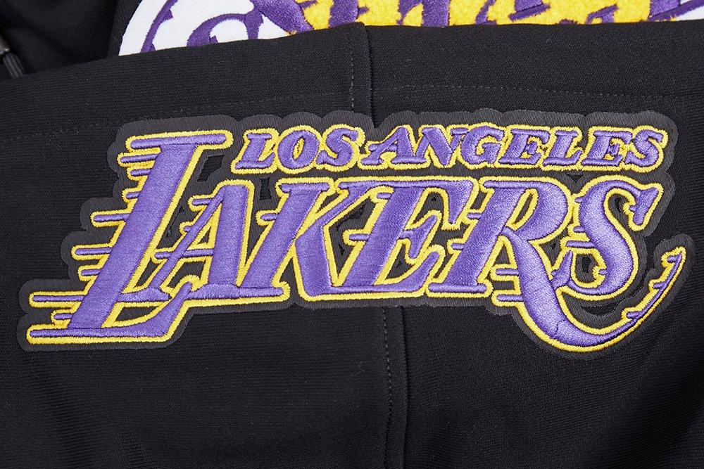 Pro Standard Men's NBA Los Angeles Lakers Old English PO Hoodie - Black - BLACK Thumbnail View 8