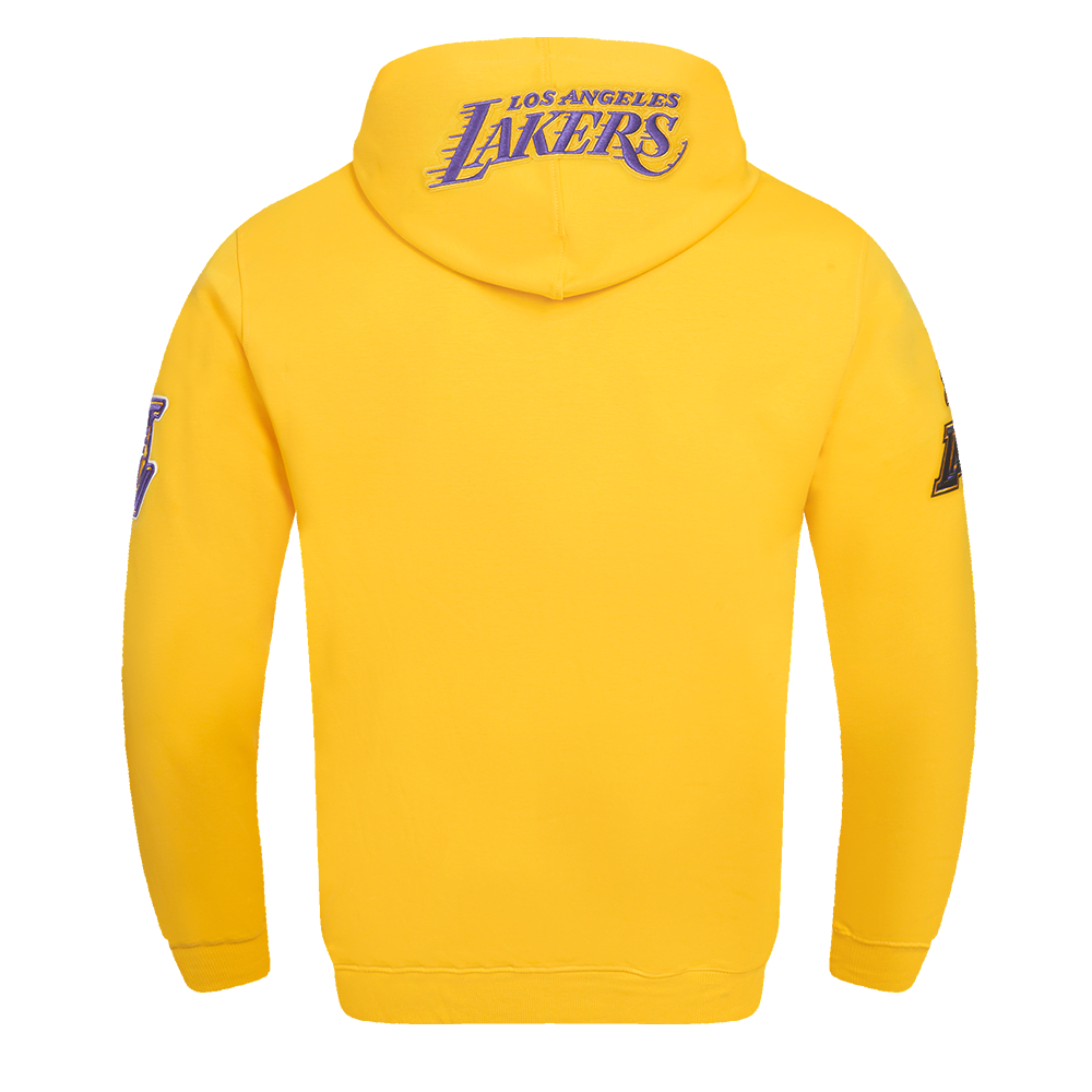 Pro Standard Men's NBA Los Angeles Lakers Old English PO Hoodie - Yellow - YELLOW Thumbnail View 2