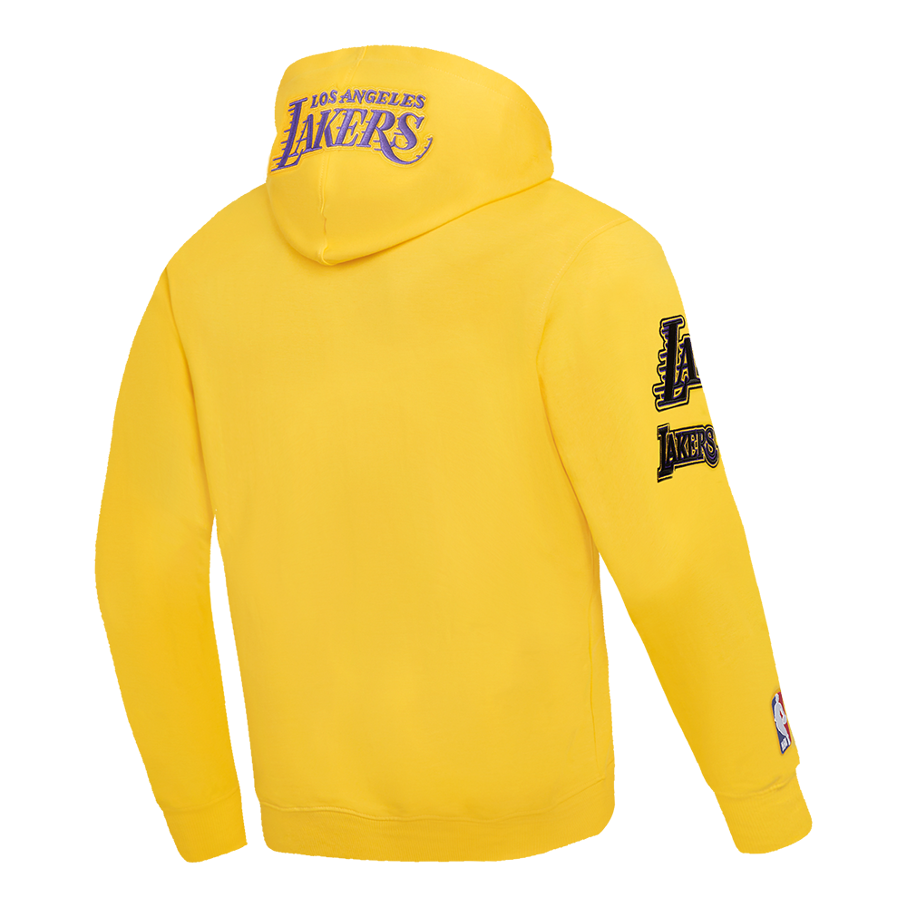 Pro Standard Men's NBA Los Angeles Lakers Old English PO Hoodie -Yellow - YELLOW Thumbnail View 4