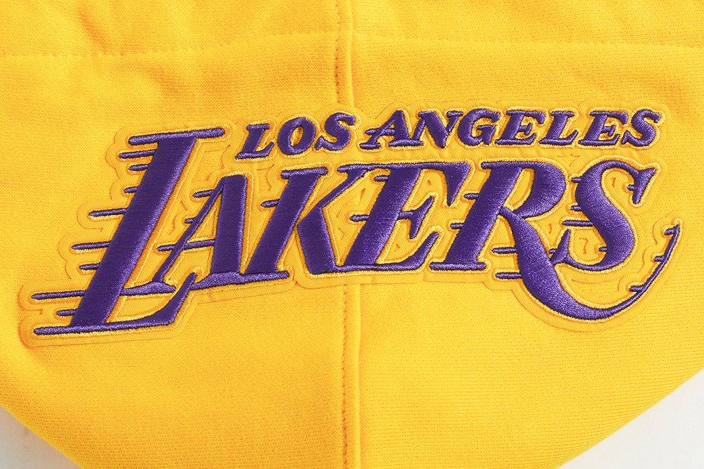Pro Standard Men's NBA Los Angeles Lakers Old English PO Hoodie -Yellow - YELLOW Thumbnail View 8
