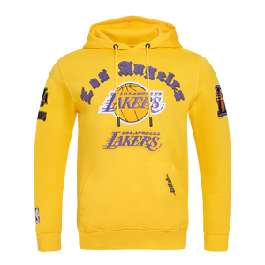 Pro Standard Men's NBA Los Angeles Lakers Old English PO Hoodie -Yellow