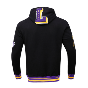 Pro Standard Men's NBA Los Angeles Lakers Mashup Rib PO Hoodie -Black/Purple