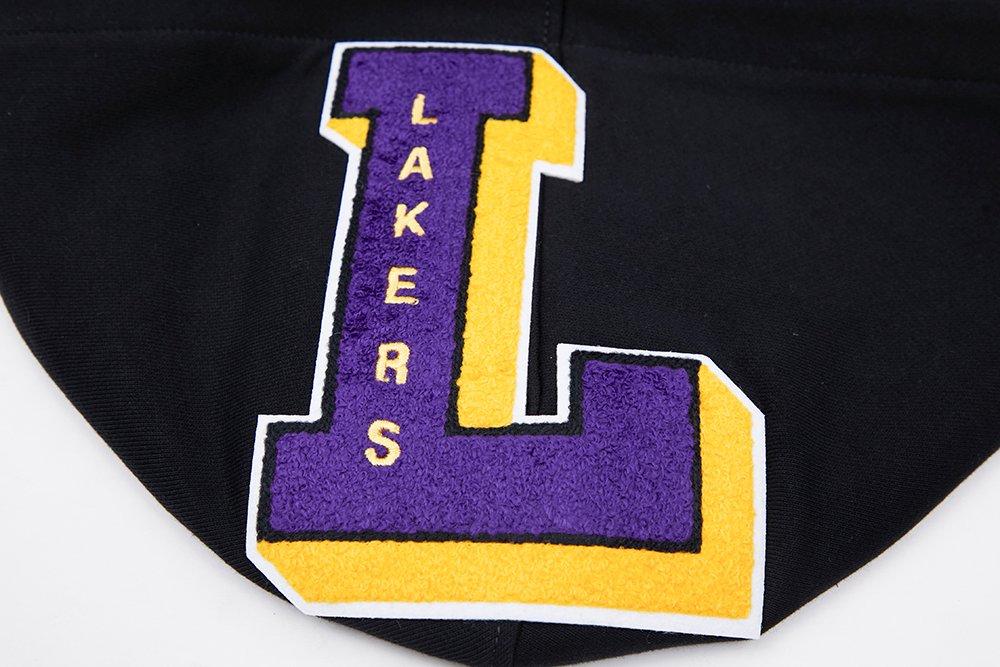 Pro Standard Men's NBA Los Angeles Lakers Mashup Rib Pullover Hoodie - Black/Purple - BLACK/PURPLE Thumbnail View 8