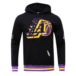 Pro Standard Men's NBA Los Angeles Lakers Mashup Rib PO Hoodie -Black/Purple