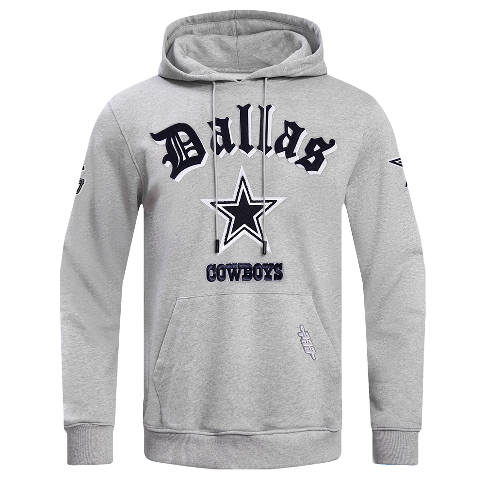 Pro Standard Men's NFL Dallas Cowboys Old English Pullover Hoodie - Grey - GREY Thumbnail View 1