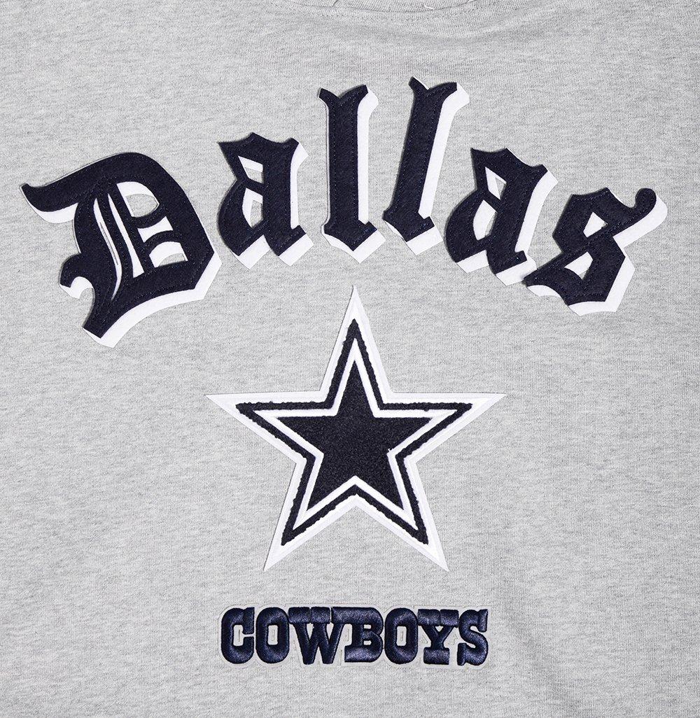 Pro Standard Men's NFL Dallas Cowboys Old English Pullover Hoodie - Grey - GREY Thumbnail View 5