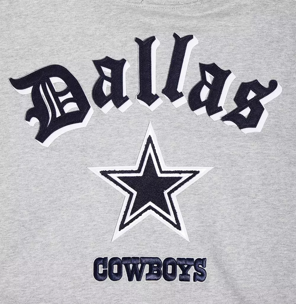 Pro Standard Men's NFL Dallas Cowboys Old English Pullover Hoodie - Grey - GREY