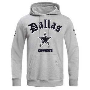 Pro Standard Men's NFL Dallas Cowboys Old English PO Hoodie -Grey