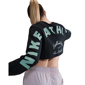 Nike Women's Sportswear Oversized Long-Sleeve B2S Cropped Tee -Black