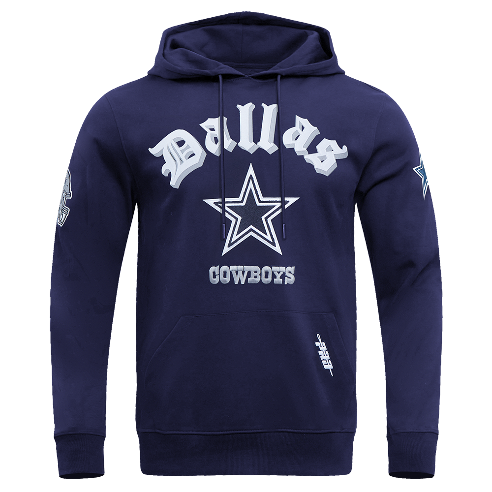 Pro Standard Men's NFL Dallas Cowboys Old English PO Hoodie - Navy - NAVY Thumbnail View 1