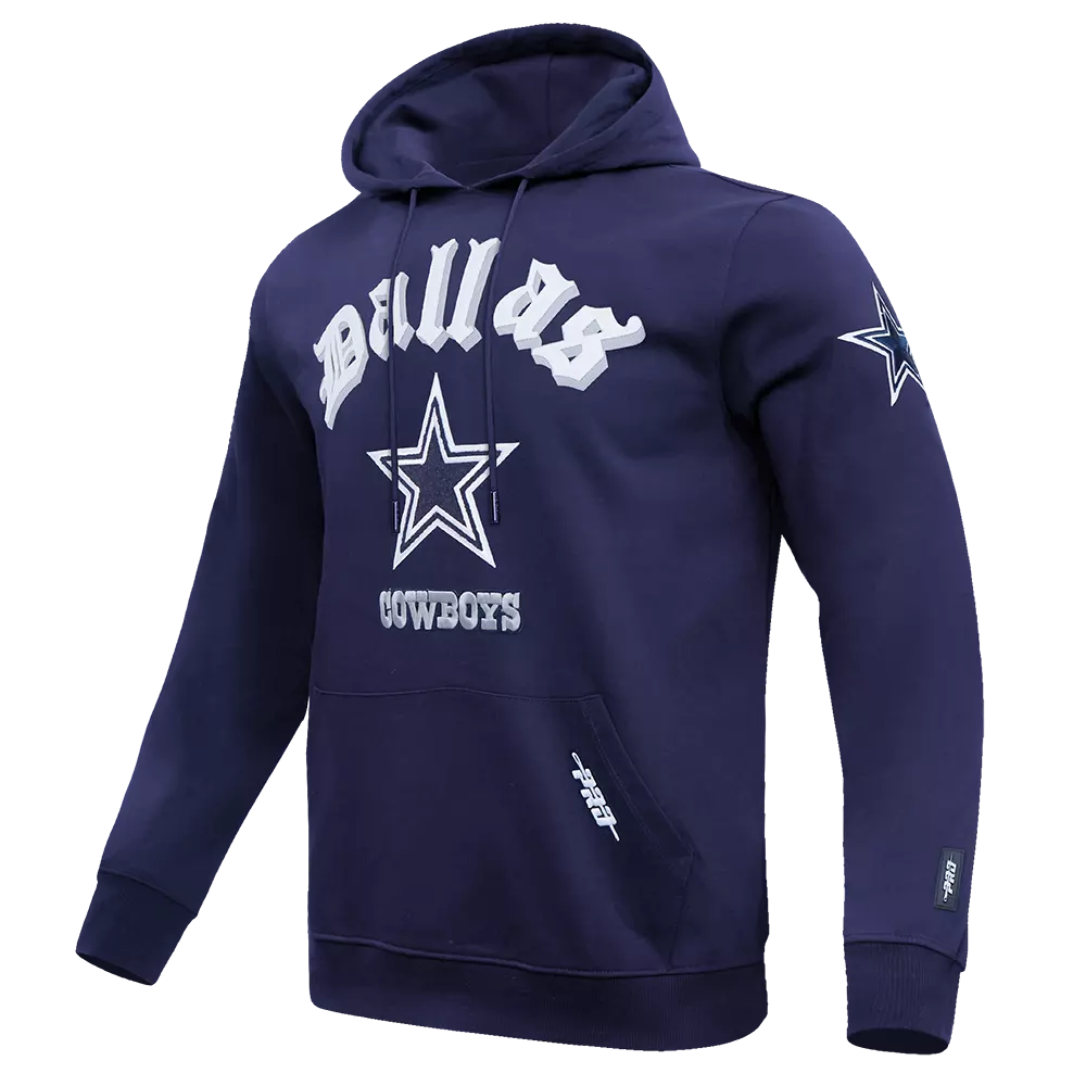 Pro Standard Men's NFL Dallas Cowboys Old English PO Hoodie -Navy - NAVY