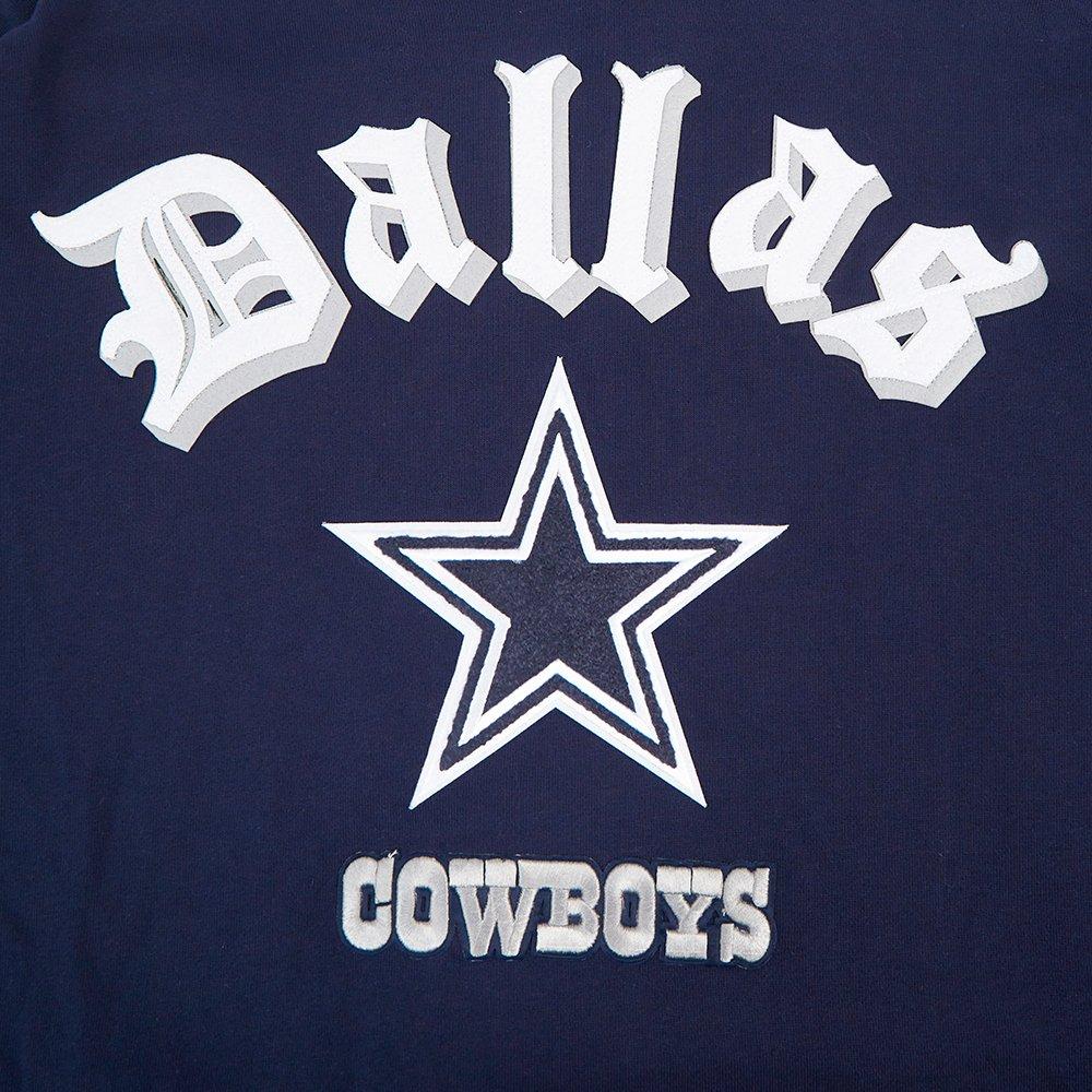 Pro Standard Men's NFL Dallas Cowboys Old English PO Hoodie - Navy - NAVY Thumbnail View 5