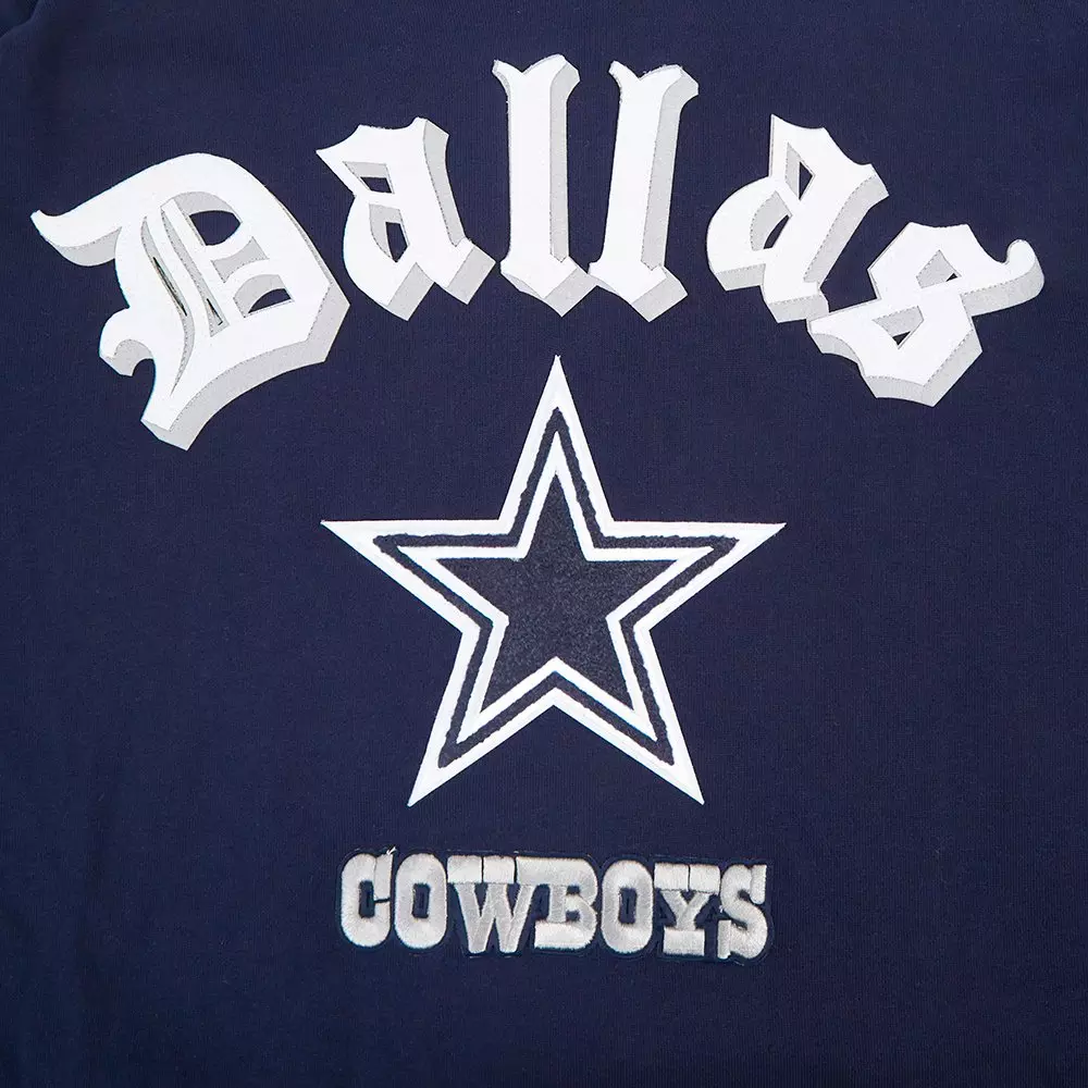 Pro Standard Men's NFL Dallas Cowboys Old English PO Hoodie -Navy - NAVY