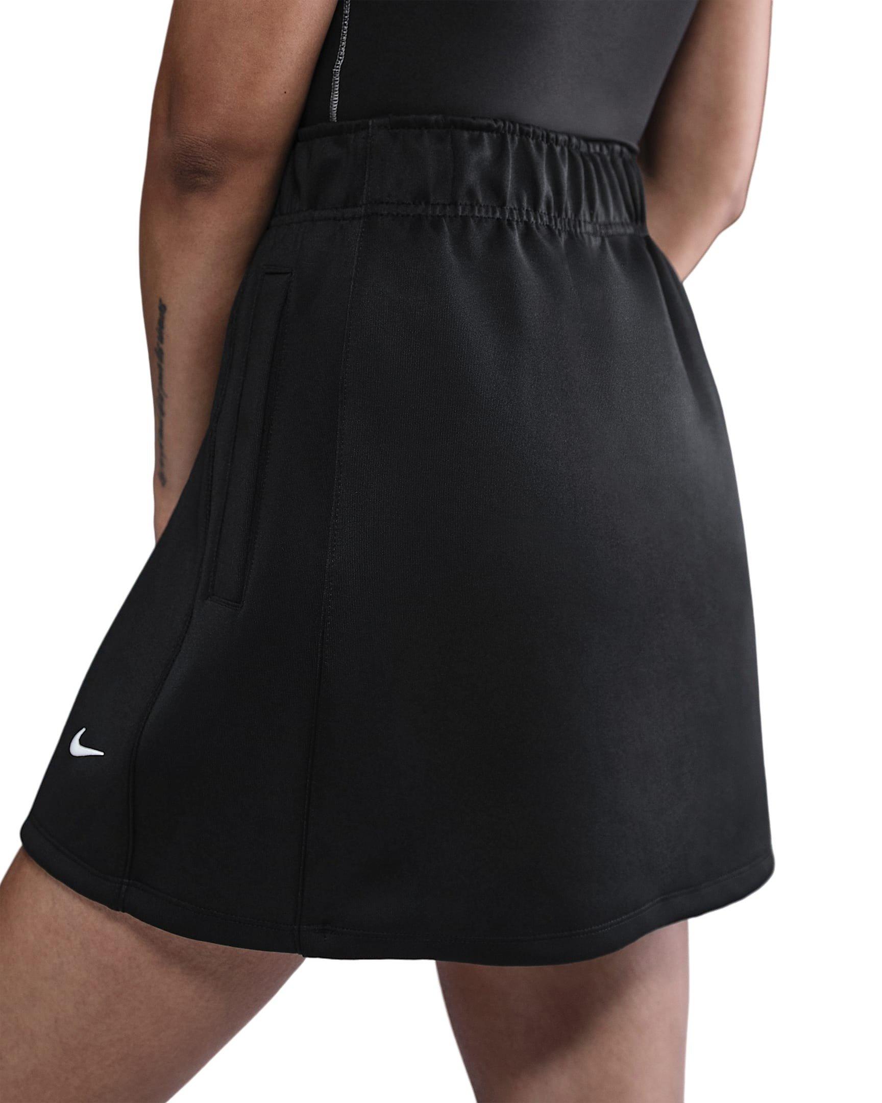 Nike Women's Sportswear Windrunner Poly Knit Skirt - Black - BLACK Thumbnail View 2