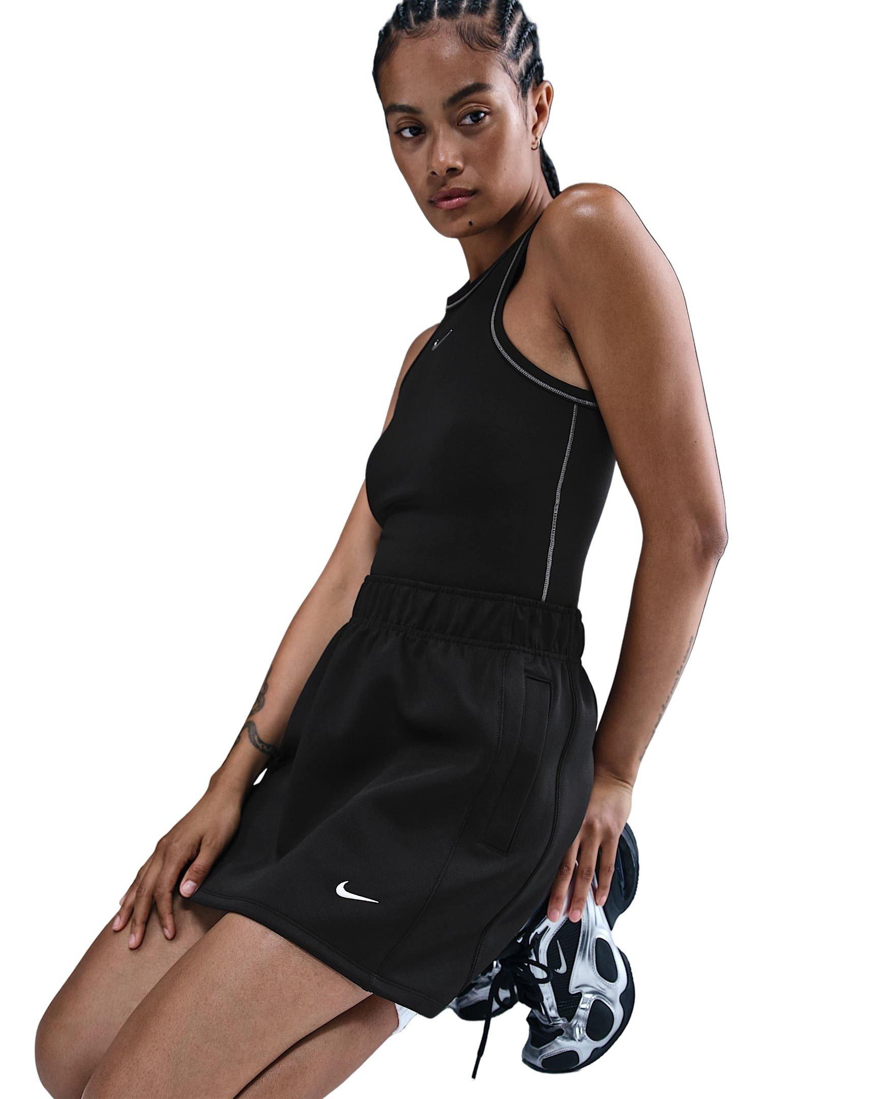 Nike Women's Sportswear Windrunner Poly Knit Skirt -Black - BLACK Thumbnail View 3