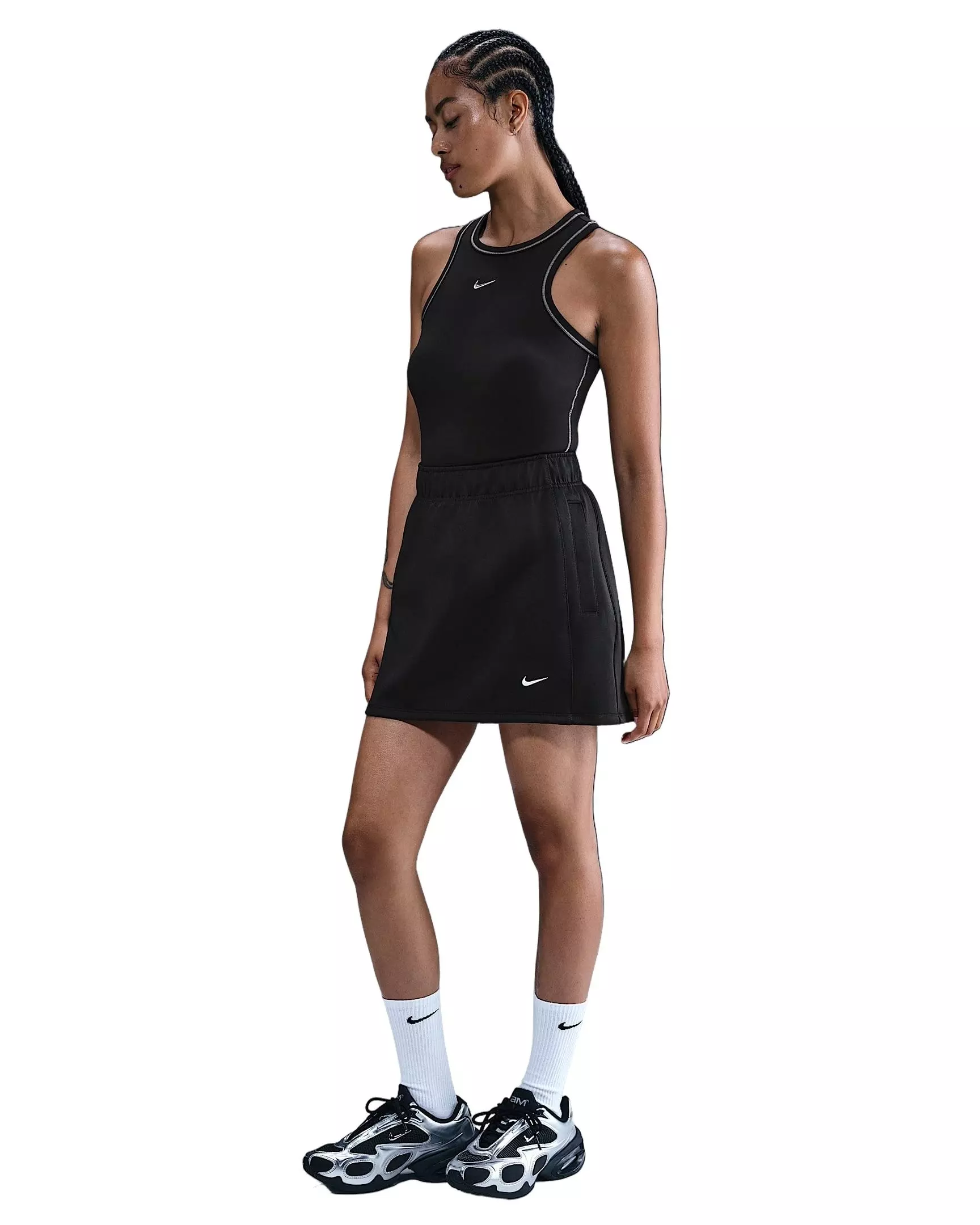 Nike Women's Sportswear Windrunner Poly Knit Skirt - Black - BLACK