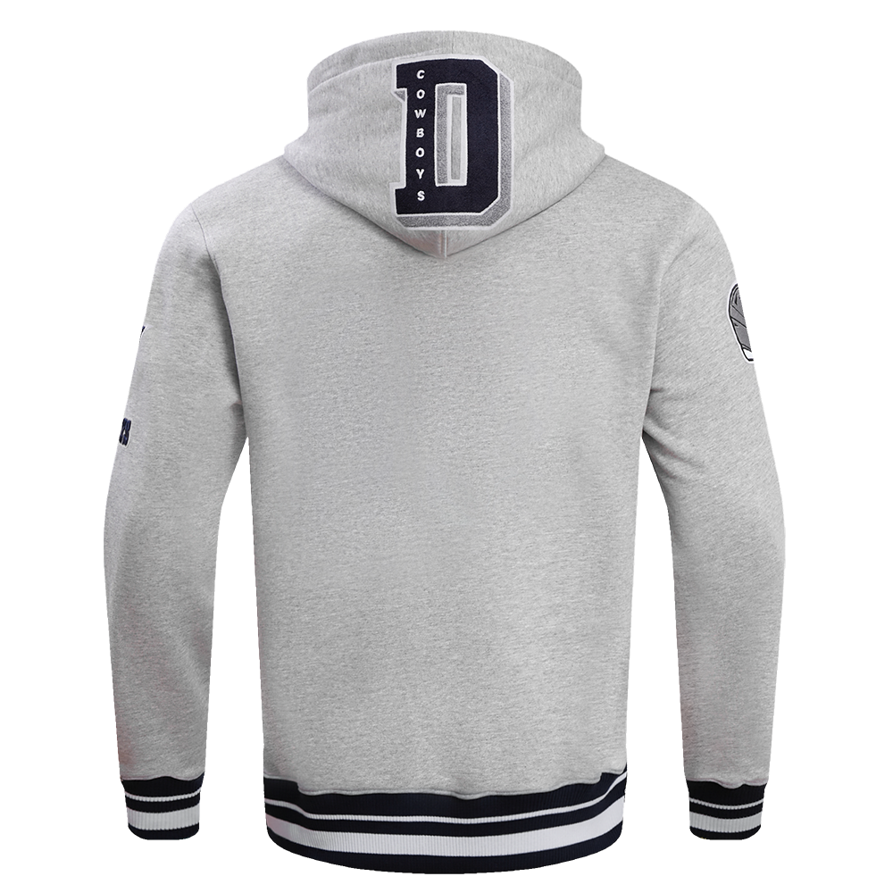 Pro Standard Men's NFL Dallas Cowboys Mashup Rib PO Hoodie -Grey/Navy - GREY/NAVY Thumbnail View 2