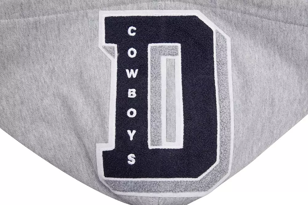 Pro Standard Men's NFL Dallas Cowboys Mashup Rib PO Hoodie -Grey/Navy - GREY/NAVY
