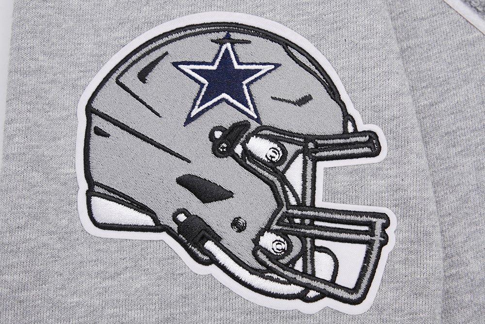 Pro Standard Men's NFL Dallas Cowboys Mashup Rib PO Hoodie -Grey/Navy - GREY/NAVY Thumbnail View 8