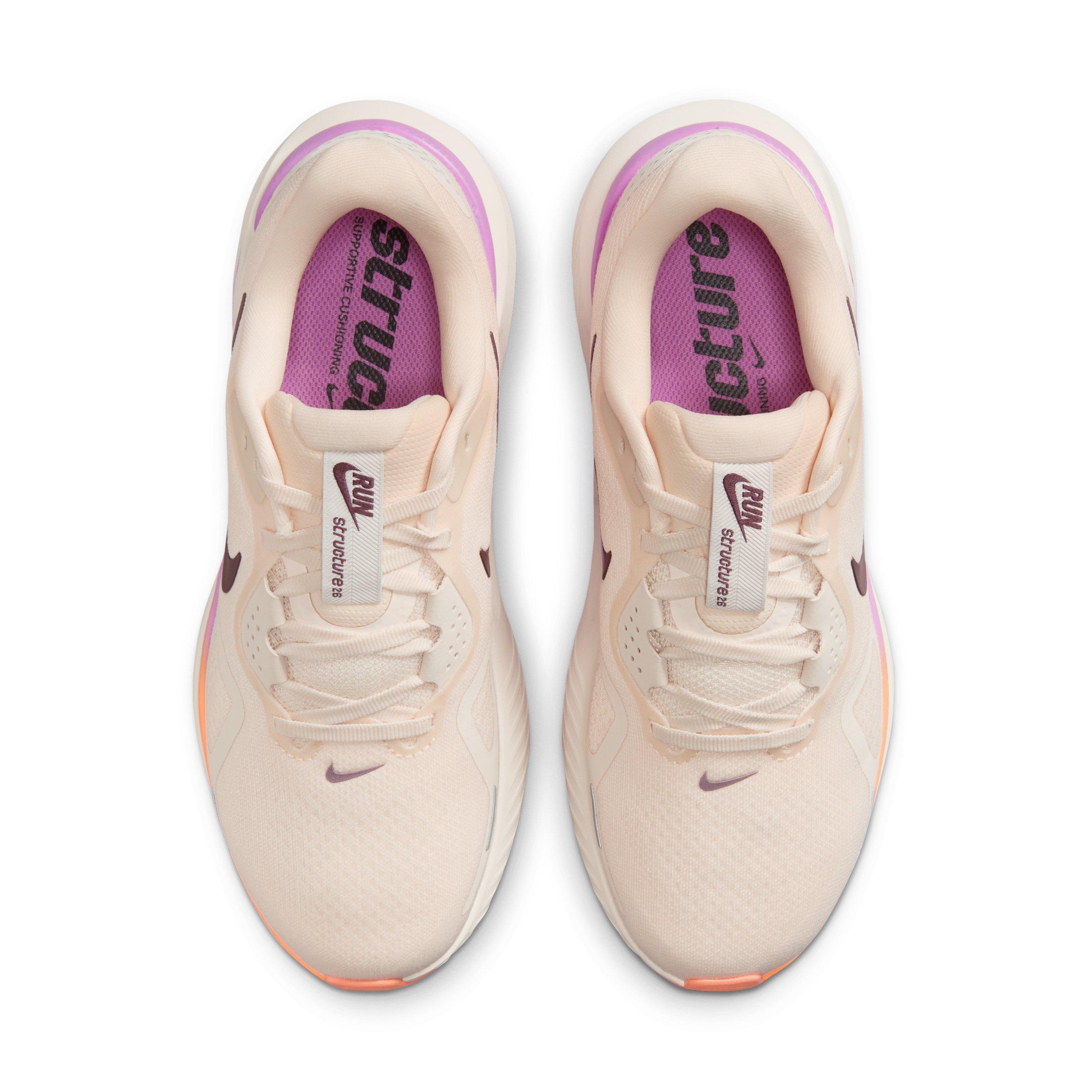 Nike Structure 26 "Chalk/Light Magenta/Orange Pulse/Tattoo" Women's Running Shoe - CHALK/LT MAGENTA/ORANGE/TATTOO Thumbnail View 4