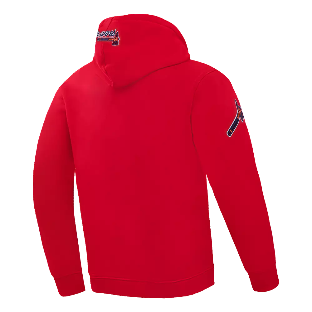 Pro Standard Men's MLB Atlanta Braves Old English PO Hoodie -Red - RED