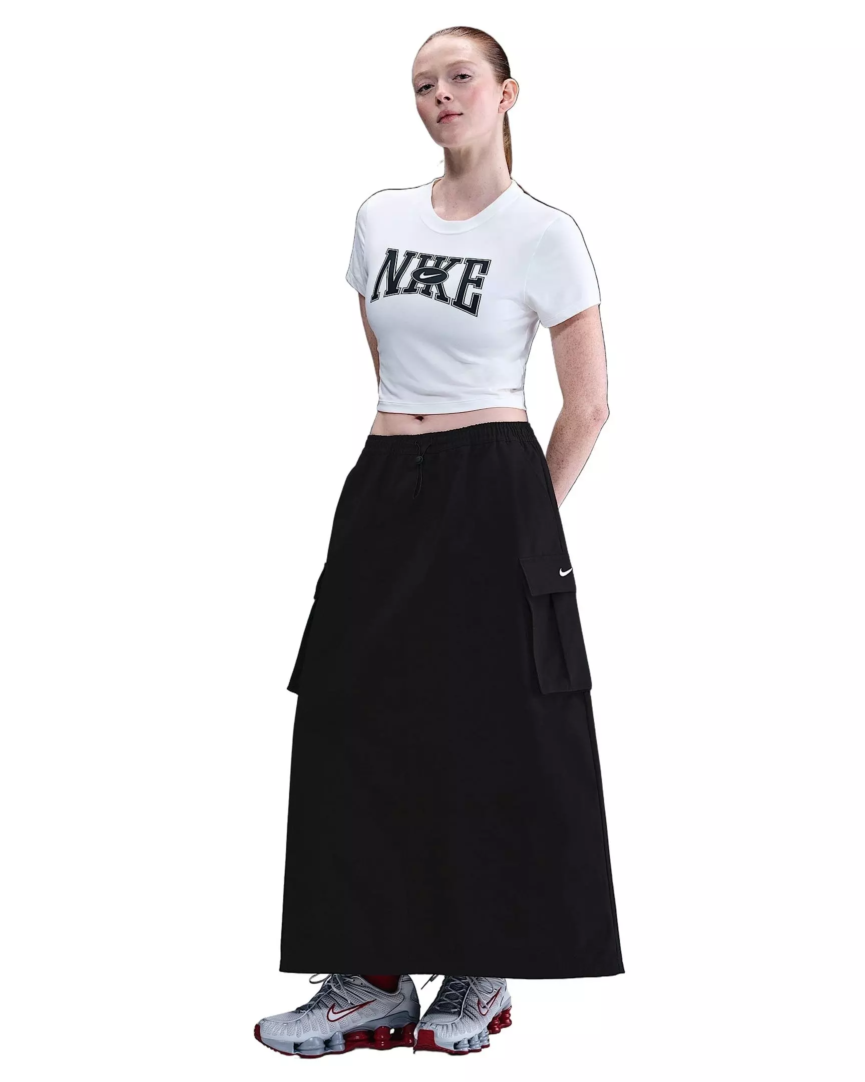 Nike Women's Sportswear Loose Cargo Skirt - Black - BLACK