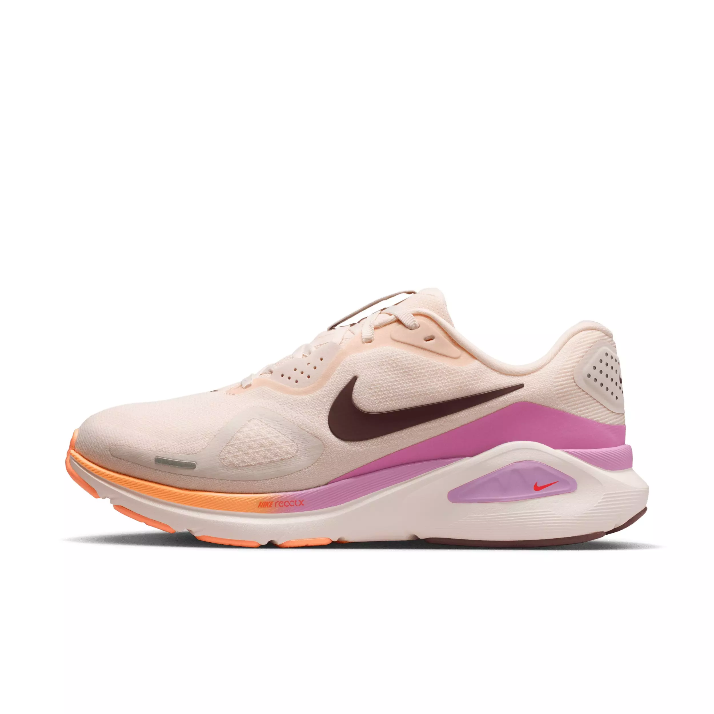 Nike Structure 26 "Chalk/Light Magenta/Orange Pulse/Tattoo" Women's Wide Running Shoe - CHALK/LT MAGENTA/ORANGE/TATTOO