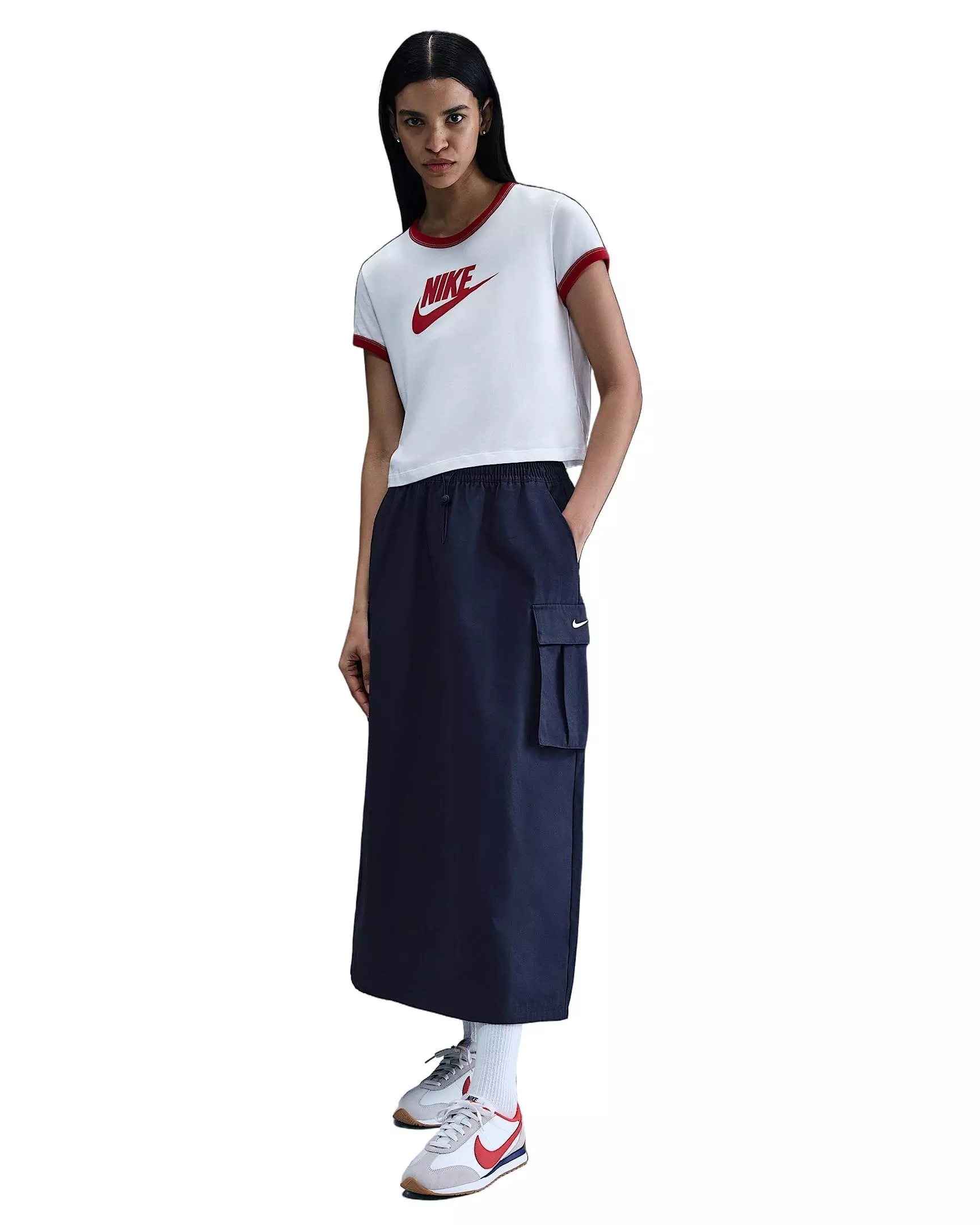 Nike Women's Sportswear Loose Cargo Skirt -Navy - NAVY