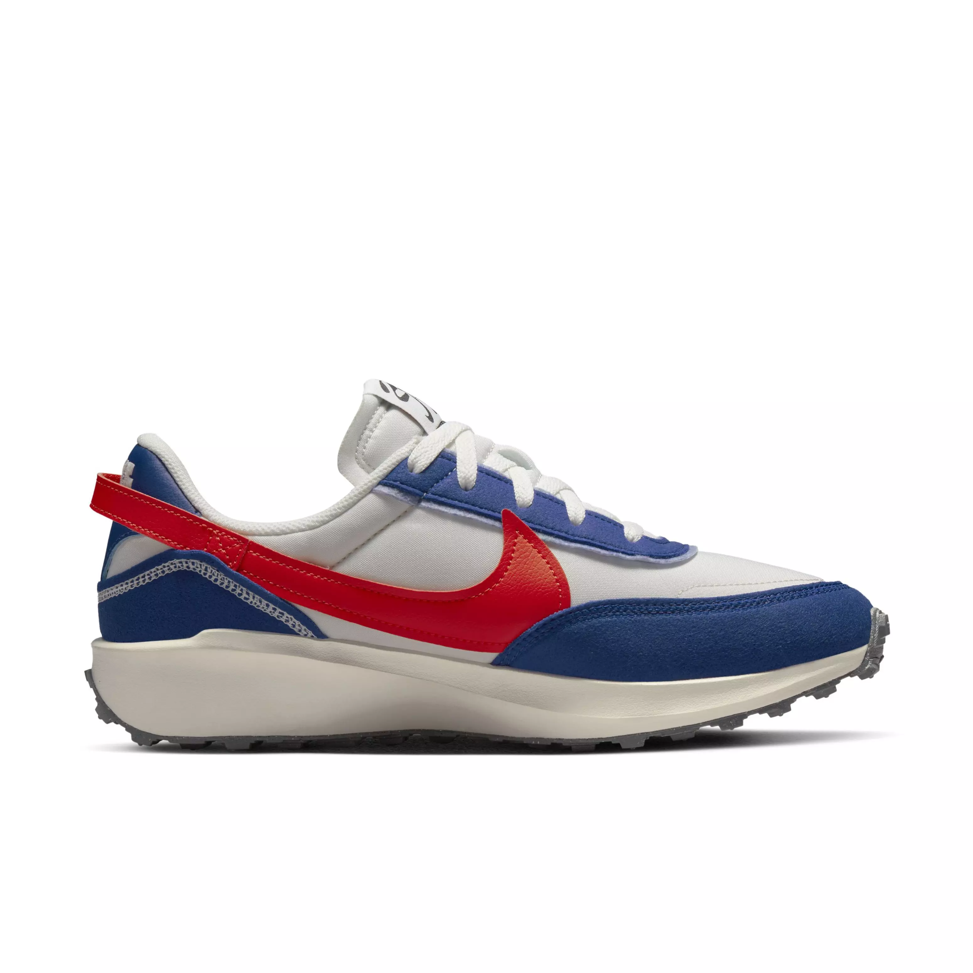 Nike Waffle Debut Swoosh "Phantom/Habanero Red/Old Royal" Men's Shoe - GREY