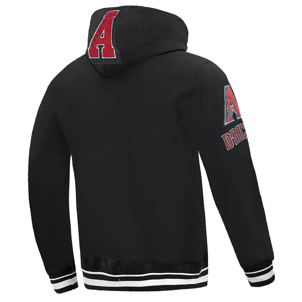 Pro Standard Men's MLB Arizona Diamondbacks Mashup Rib PO Hoodie -Black - BLACK
