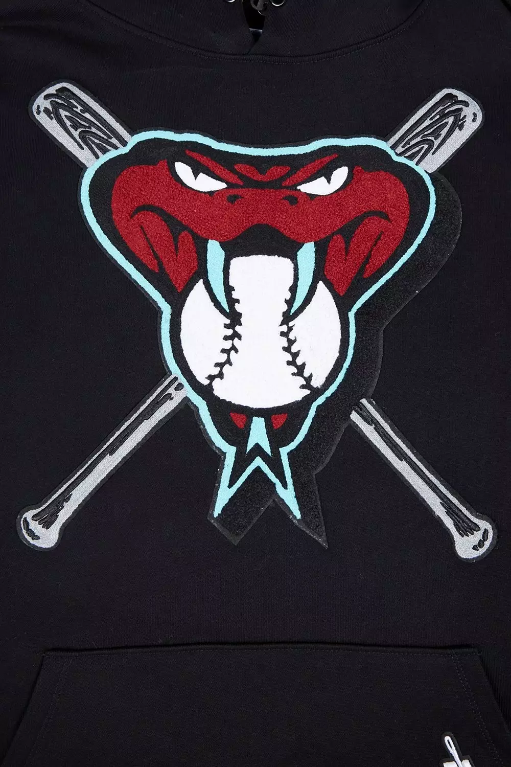 Pro Standard Men's MLB Arizona Diamondbacks Mashup Rib PO Hoodie -Black - BLACK